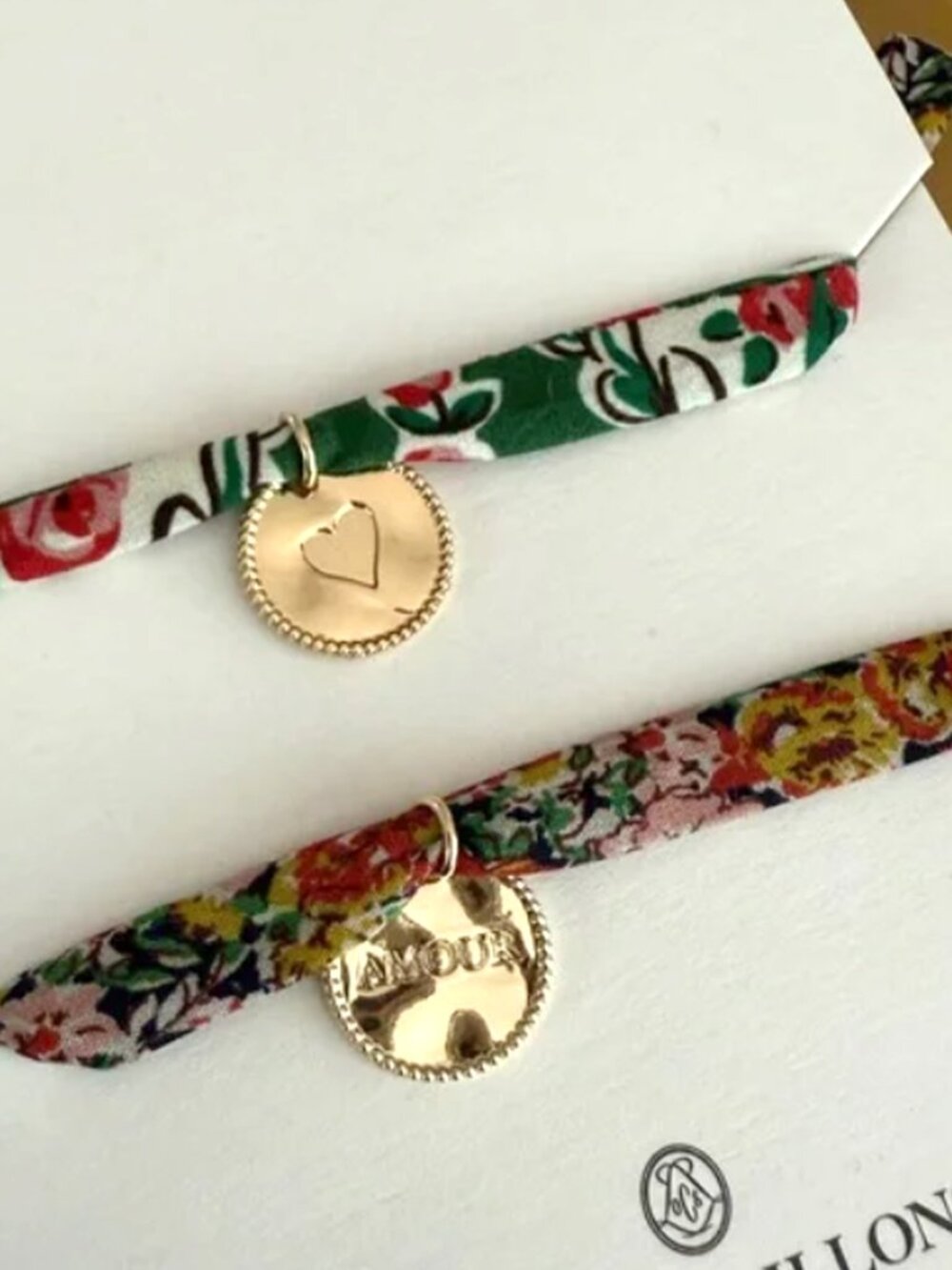 NEW Sezane Floral Fabric Bracelet set (2pcs)
